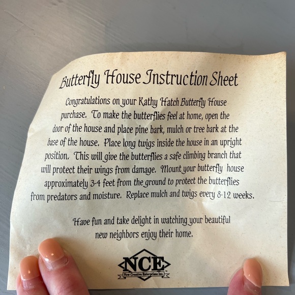 Kathy Hatch Wood Butterfly House Dessert & Tea Garden Hand Painted 1996 Vintage - Picture 8 of 11